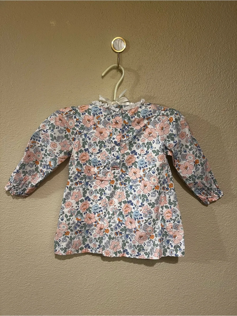 Cecil and Lou | Long Sleeve Floral Top with Ruffle Collar